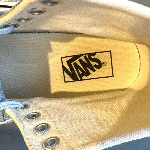 Vans SK8-Hi Tapered Denim Destroy Sneakers Women 7 Unisex Lace Up Retro Classic - Picture 13 of 13